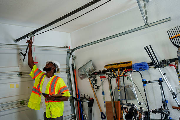 Professional Garage Door Panel Replacement technician working in Hawkinsville, GA